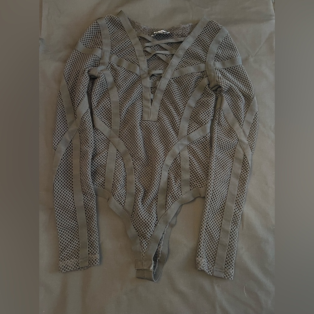 Small Pre-loved Bebe fishnet body suit